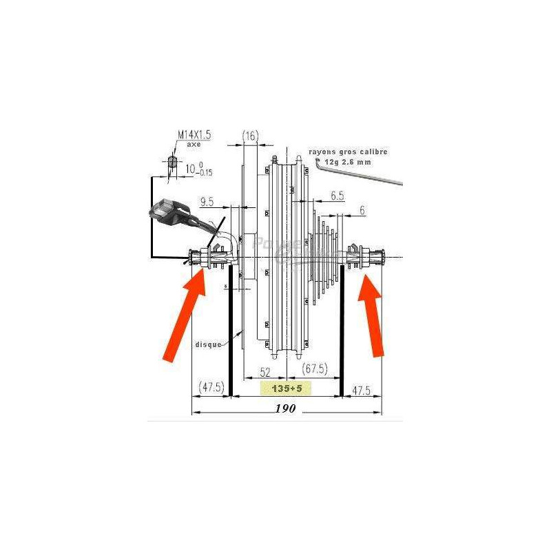 Electric bike wheel nut 1